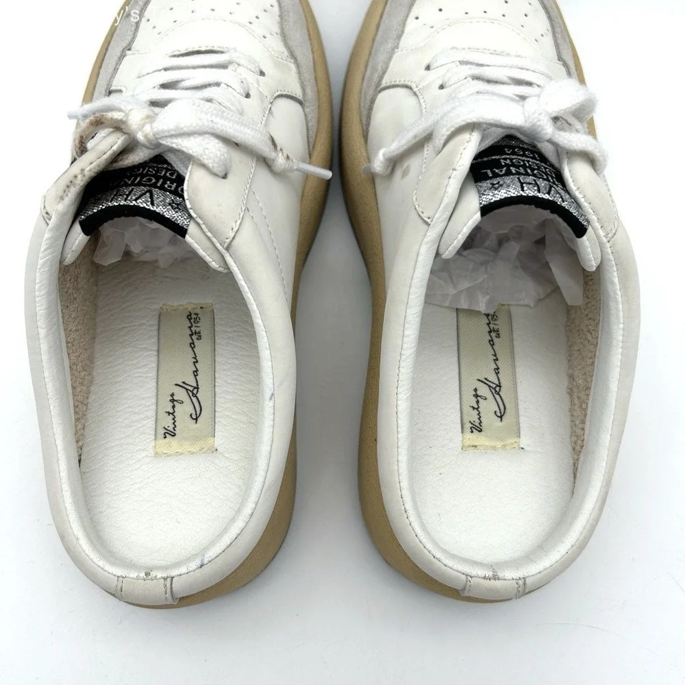 Y2K Vintage Havana Val White Multi Platform Sneakers Black Star Women's Size 7.5
